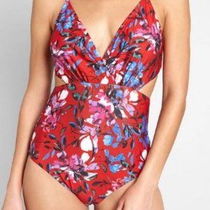 Red One-Piece Swimsuit